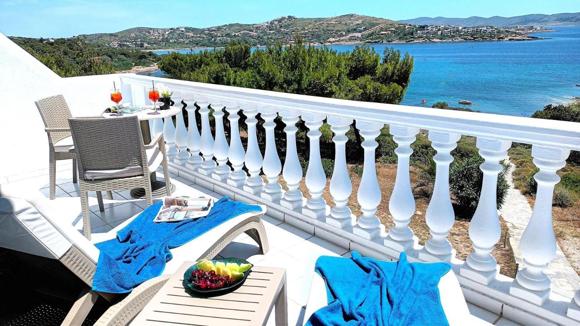 Dea Del Mare Complex In Front Of The Sea. Villa Szúnio Kültér fotó